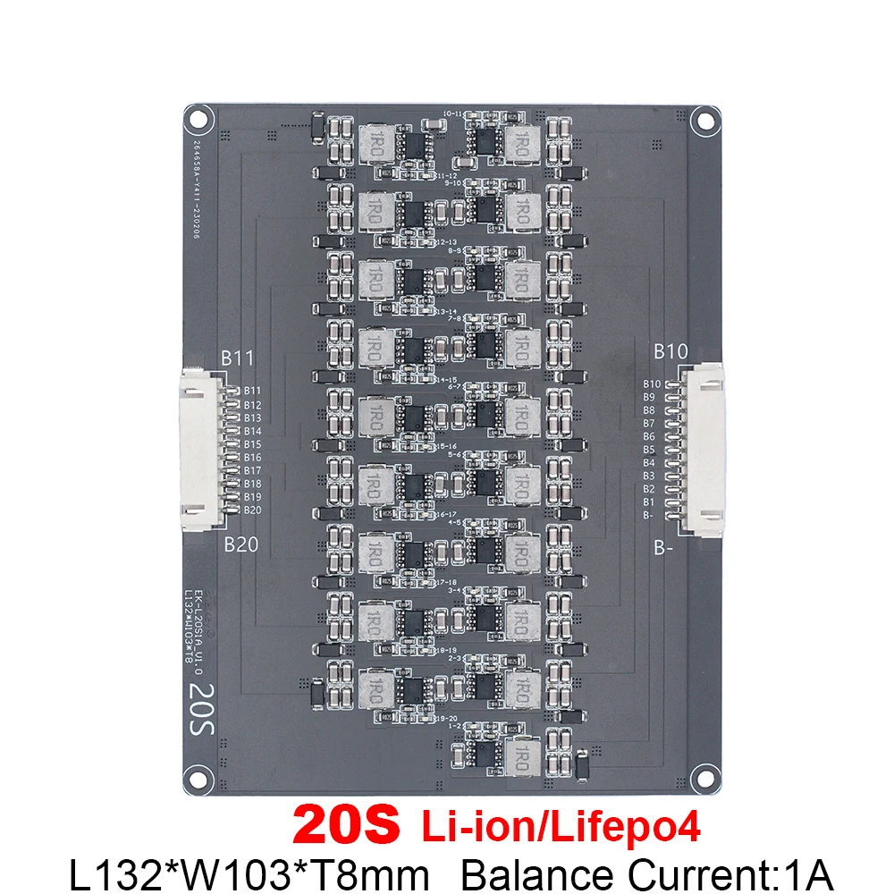 Bms 20S 1.2A Active Balancer Equalizzatore Li-Ion Lithium Lifepo4 Battery Cell Packs Bilanciamento Induttanza Trasferimento Di Energia Per Escooter