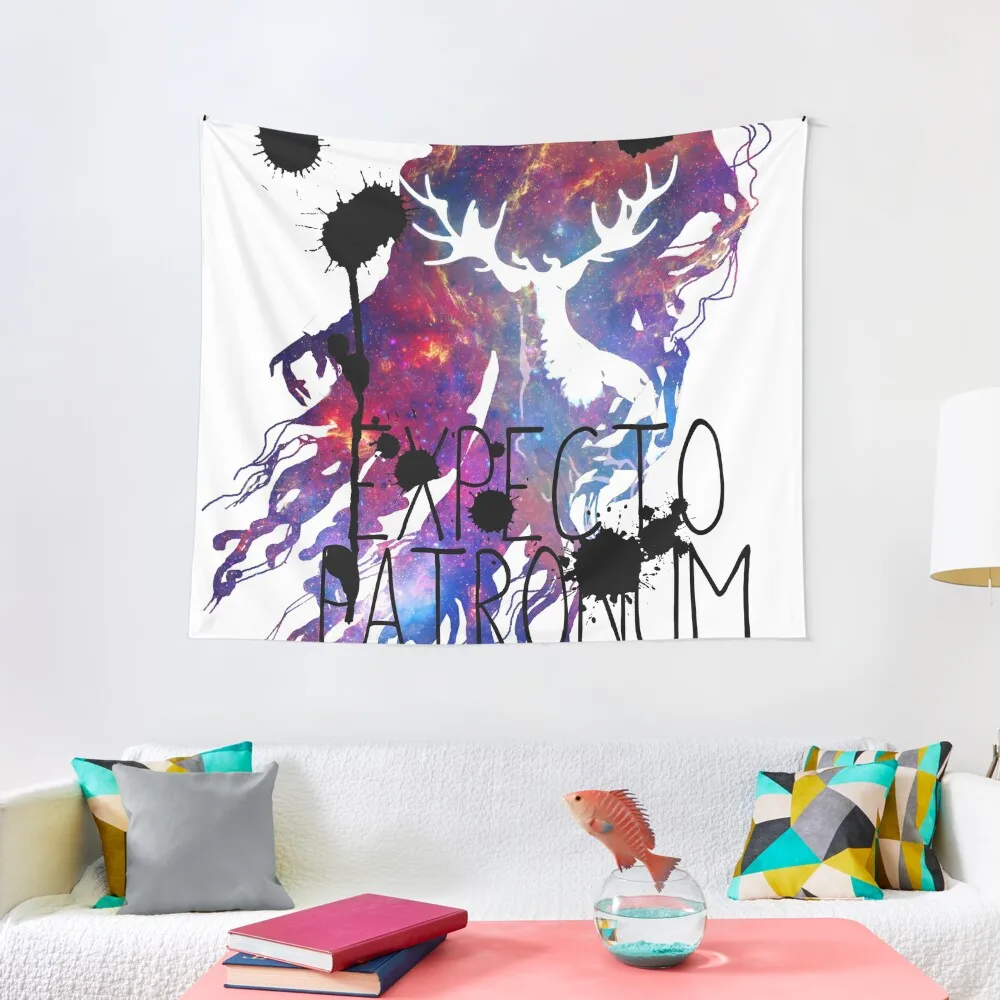 Skelto Patronum Hedwig Galaxy Tapestry Cute Tapestry Murales Decorativi