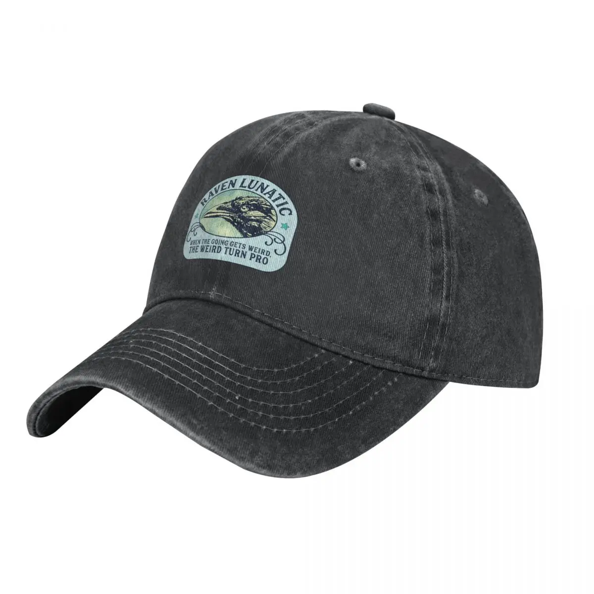 Raven Crazy-Quando Il Colpo Diventa Strano, Lo Strano Turn Pro - Hunter S Thompson Citazione Cappello Da Cowboy Rave Sunhat Golf Uomo Donna