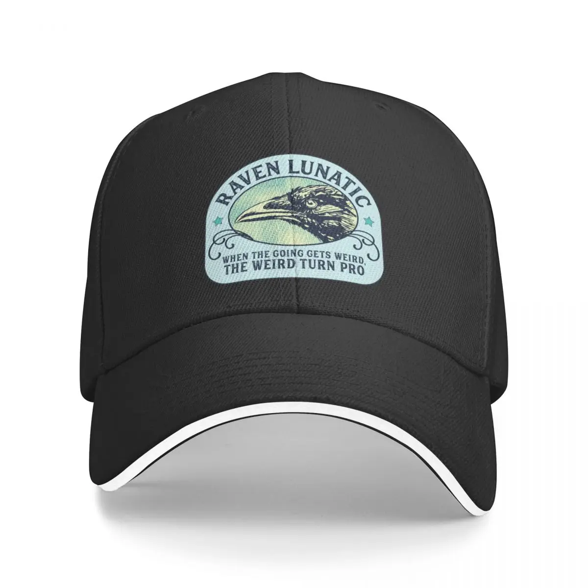 New Raven Crazy-Quando La Via Diventa Strana, Lo Strano Turn Pro - Hunter S Thompson Quote Berretto Da Baseball