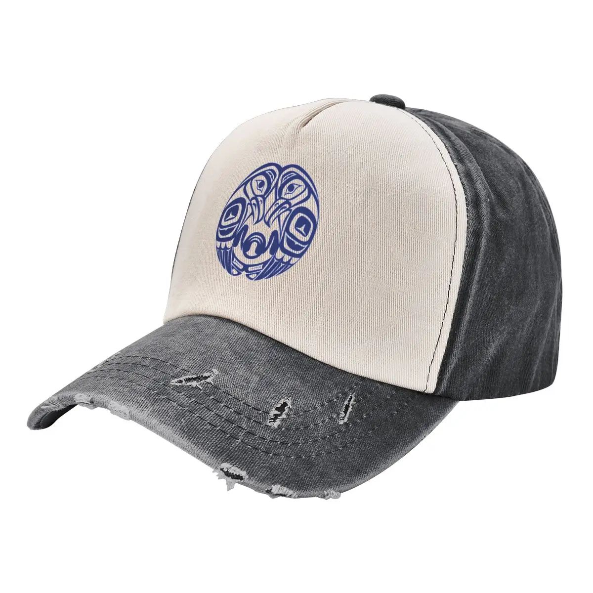 Double Raven Circle Pacific Northwest Formline Salish Haida Eagle Moon Berretto Da Baseball Anime Nuovo Nel Cappello Papà Cappello Uomo Donna