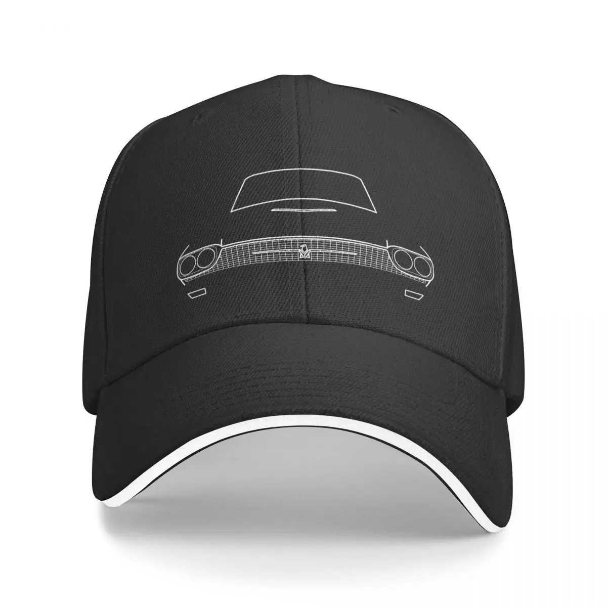 Nuovo 1966 Ford Thunderbird Classic Car Outline Graphic (Bianco) Berretto Da Baseball |-F-|