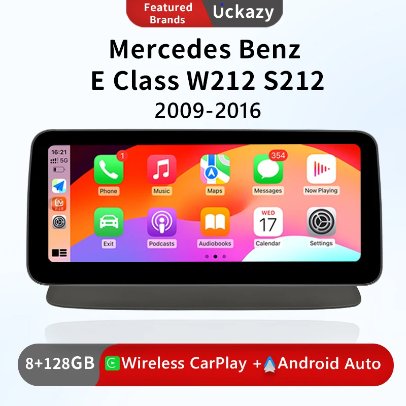 128Gb Wireless Carplay Autoradio Android 12 Car Multimedia Player For Mercedes W212 2009-2016 Screen Wiifi 4G Gps Stereo Audio