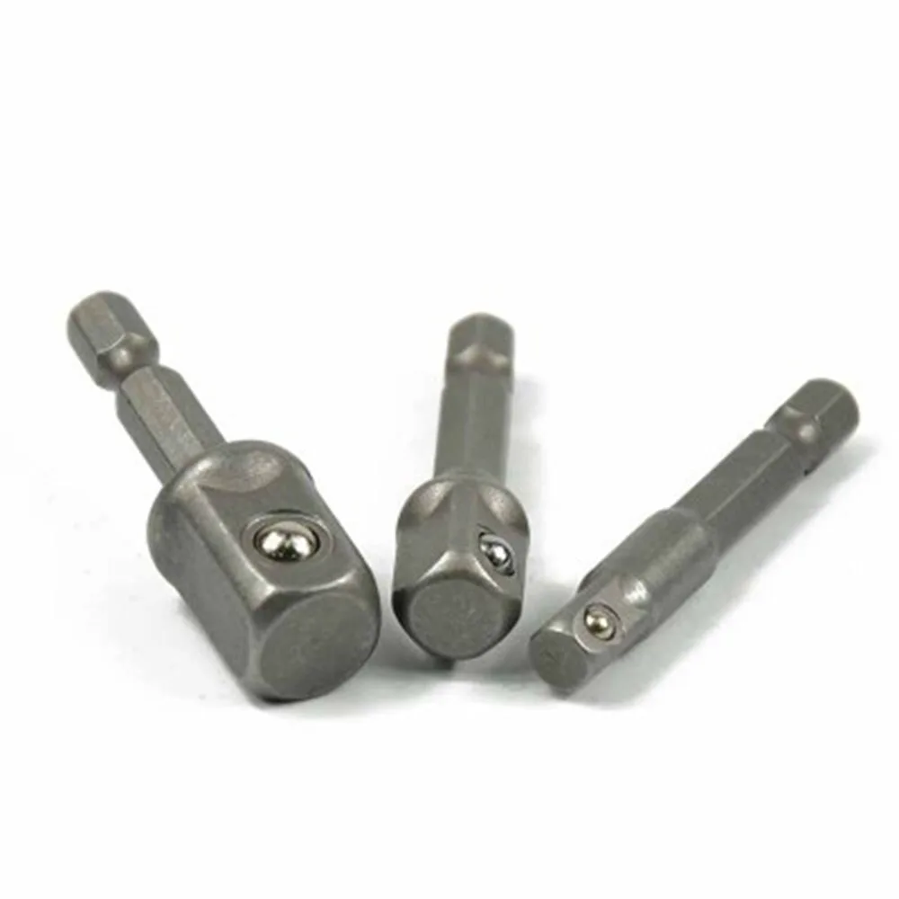 3 Pcs Hex Shank Wrench Drive Power Drill Socket Adapter Extension Bit Adapter Set 1/4 3/8 1/2 Cacciavite Strumenti