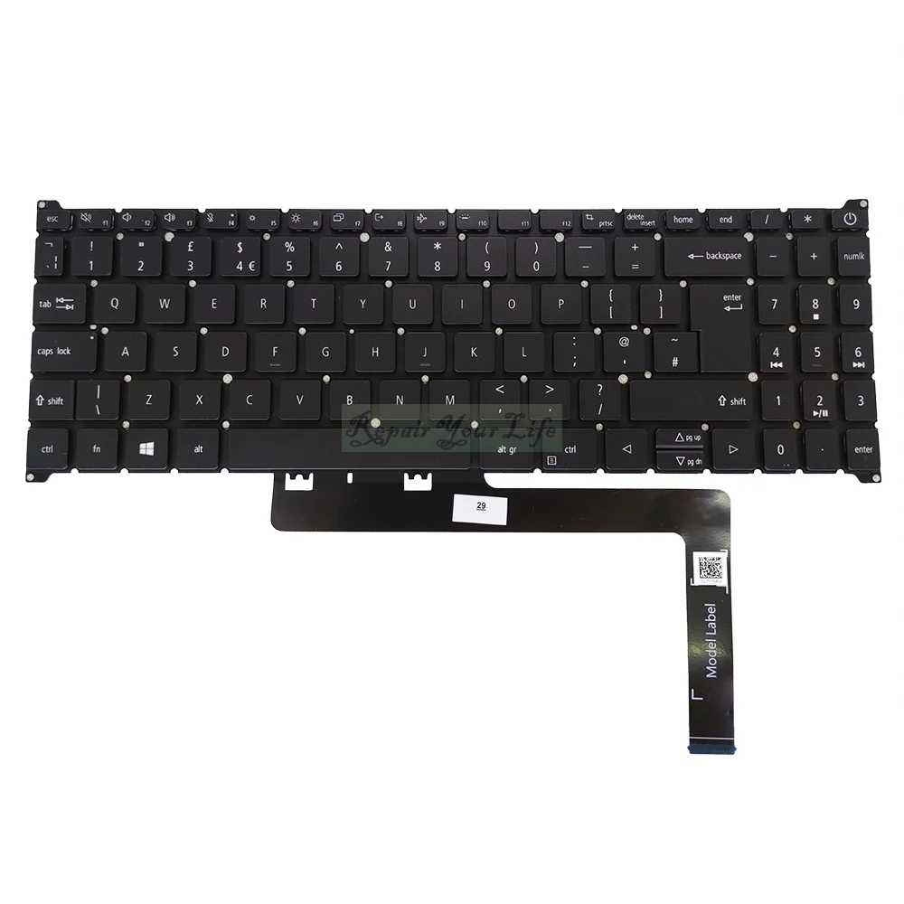 Tastiera Giapponese Usa Uk Per Laptop Acer Swift X Sfx16 51 Sfx16-51G Sfx16-51G-538T 50Gs 58Rp 16.1 "Inglese S0E-Ncb2274 Ncb2276