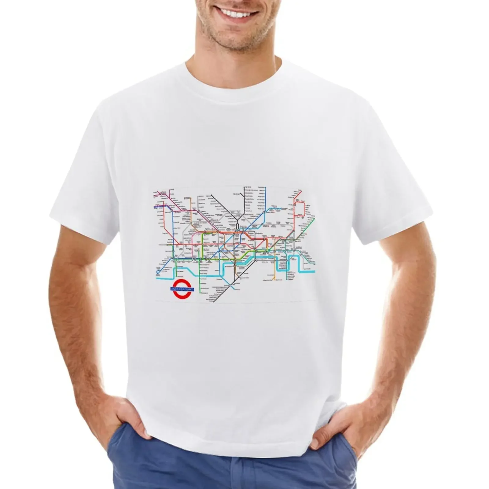 Maglietta Con Mappa Del Tubo Della Metropolitana Di Londra Magliette Da Uomo Taglie Forti Ad Asciugatura Rapida