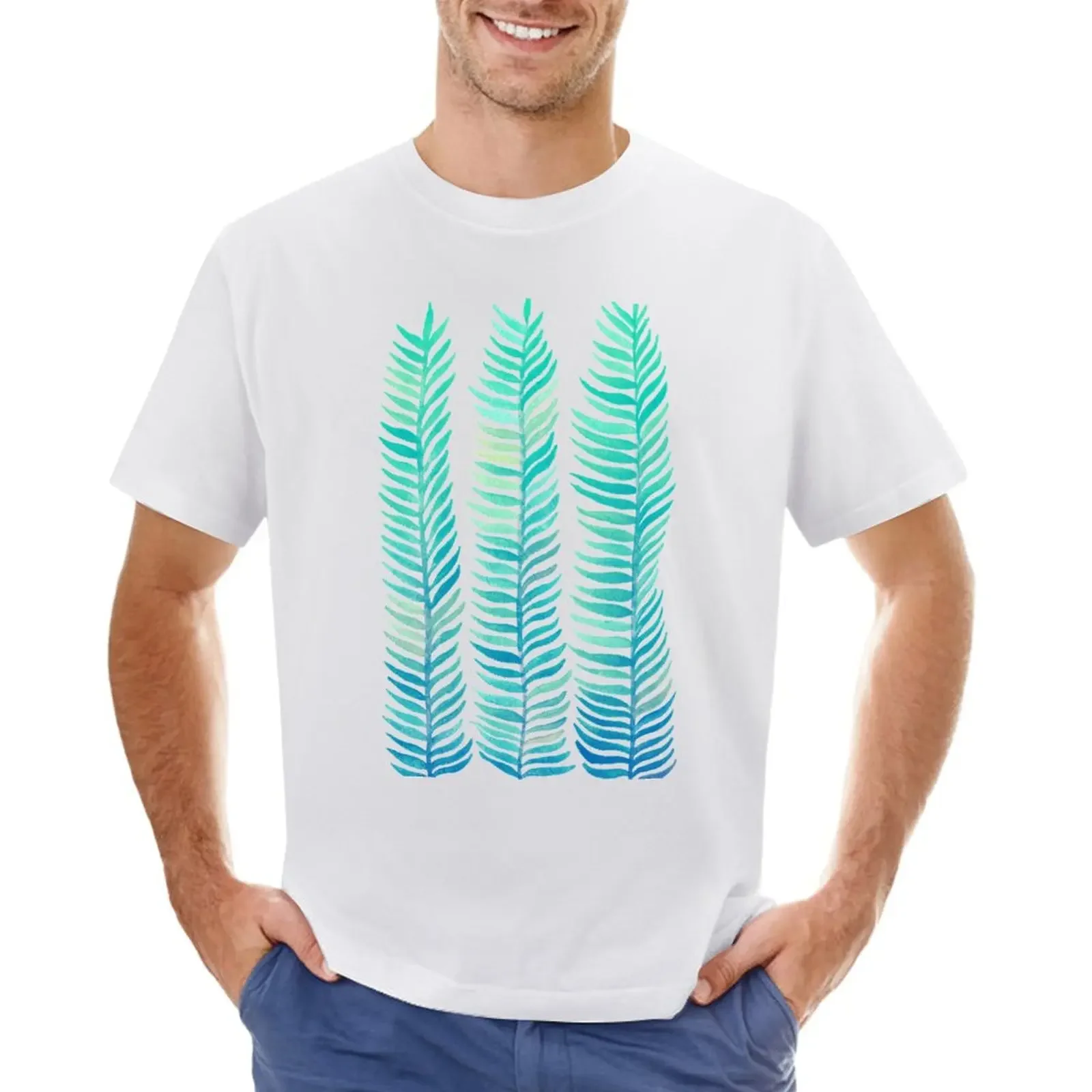 T-Shirt Seafoam Seaweed Oversizeds Top Magliette Grandi E Alte Da Uomo