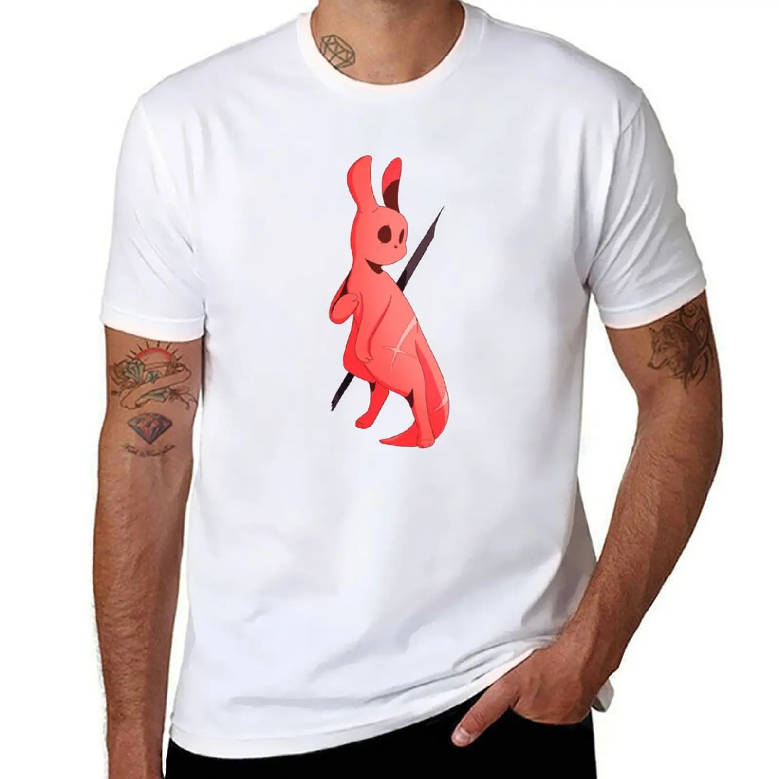 The Hunter Slugcat Rain World T-Shirt Vestiti Estetici Camicetta Ragazzi Animal Print Magliette Pesanti Per Uomo