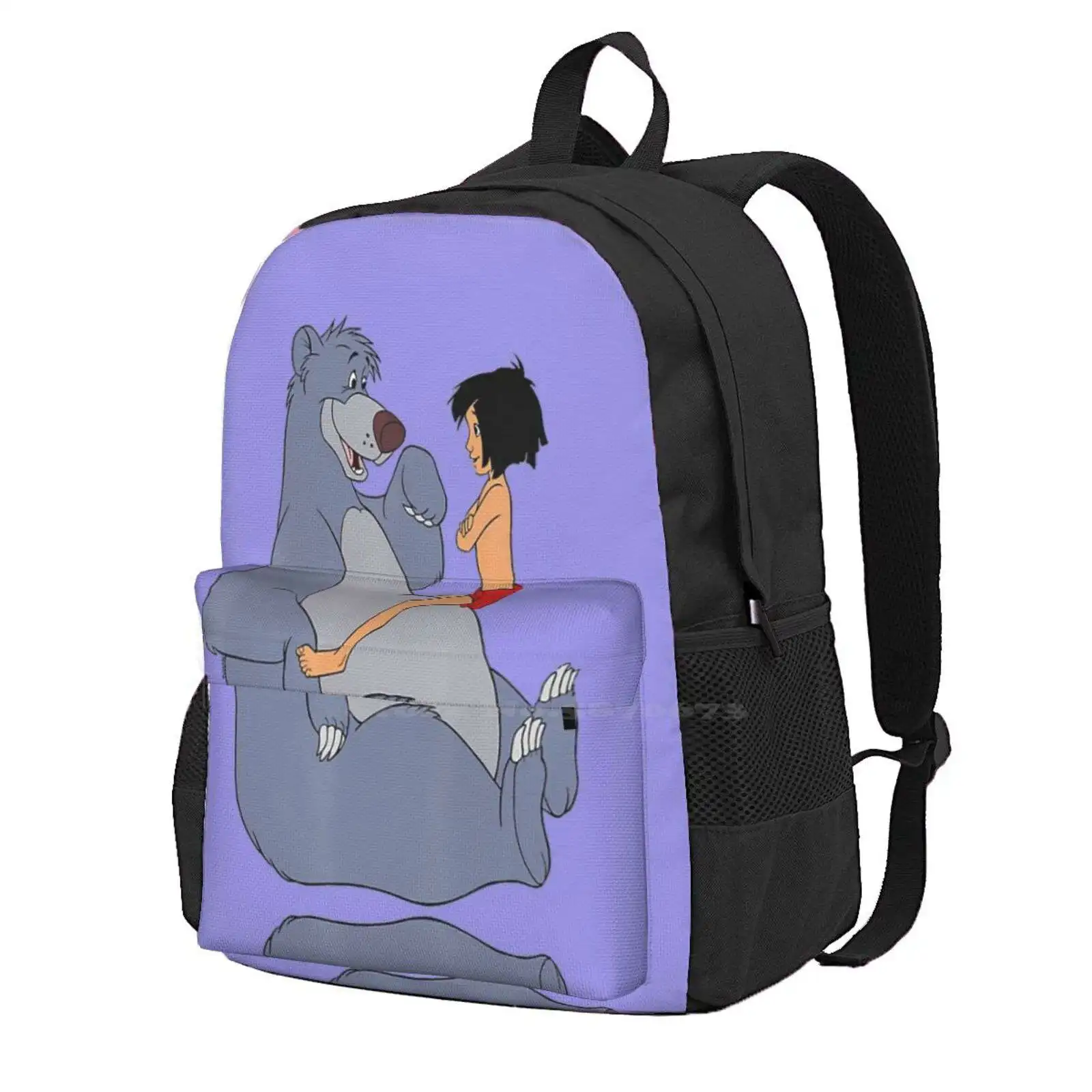 Big Bear And Little Boy Cute Animation Vendita Calda Zaino Borse Moda Big Little Boy Classic Animals Vintage Bear Mowgli