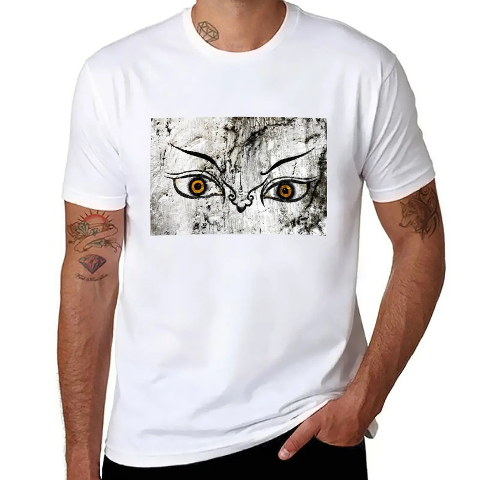 The Eyes Of Guru Rimpoche T-Shirt Customs Design Your Own Boys Animal Print Tees Magliette Da Uomo
