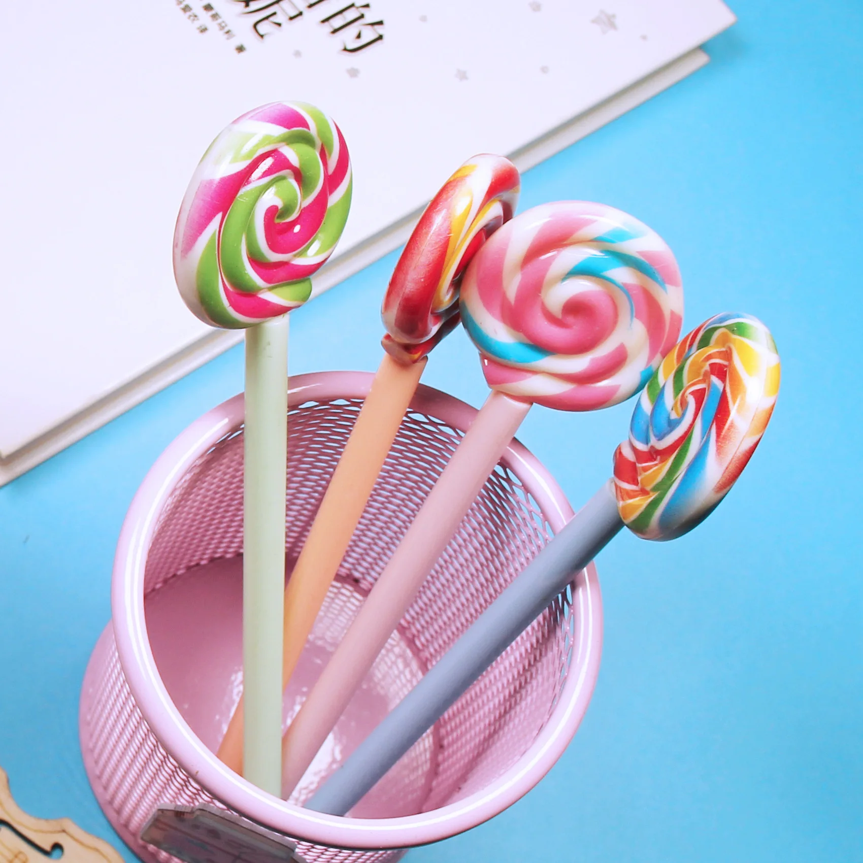 36Pcs Nuovo Lollipop Style Gel Pen Student Girl Little Fresh Black 0.5Mm Water Pen Stationery Produttore All'Ingrosso