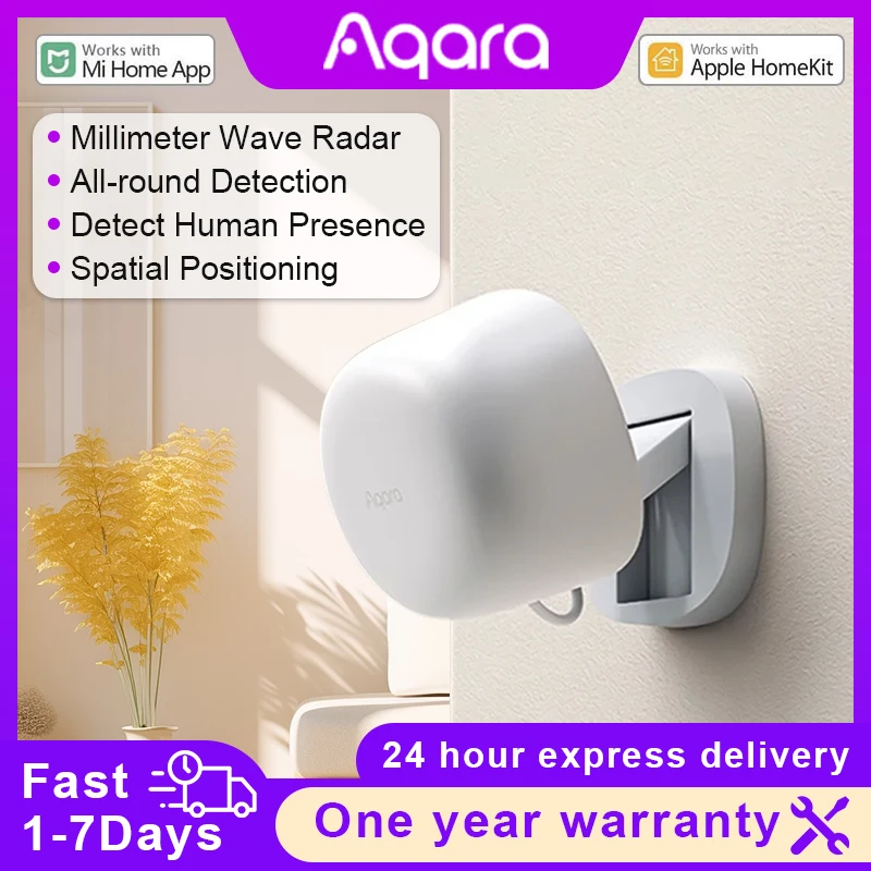 Aqara Fp1 Sensore Di Presenza Umana Zigbee 3.0 Rilevamento Ad Alta Precisione Supporto Per La Casa Intelligente Apple Homekit Sensore Di Presenza Uman