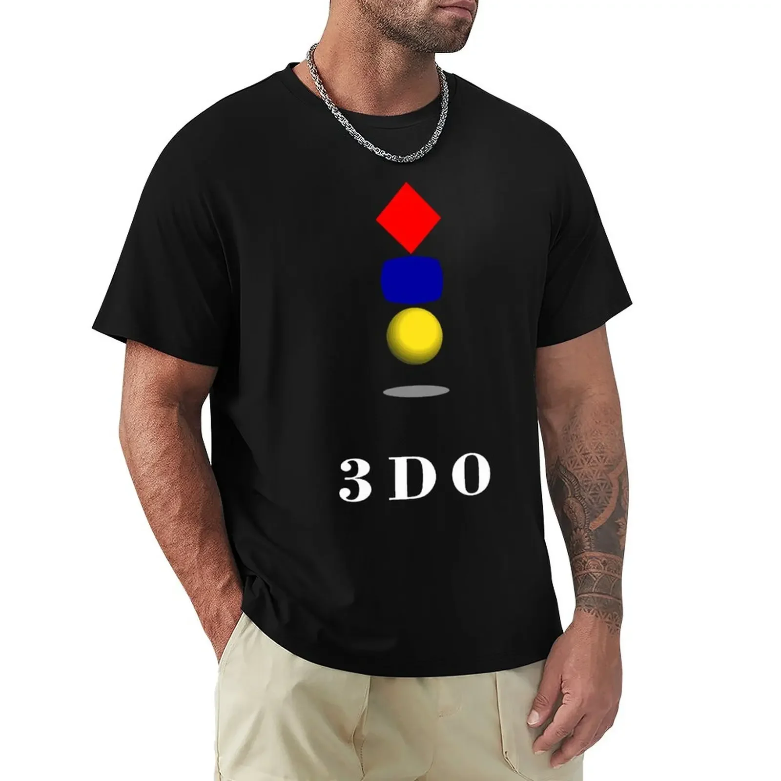 3Do Company Logo T-Shirt Oversize Graphics Anime Mens Plain T-Shirt