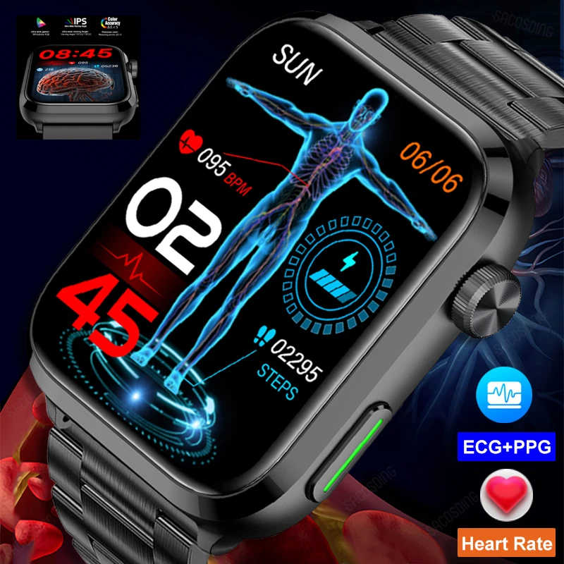 Laser Therapy Smart Watch Blood Sugar Watch Smart Bluetooth Call Acido Urico Blood Lipid Blood Pressure Monitor Health Smartwatch