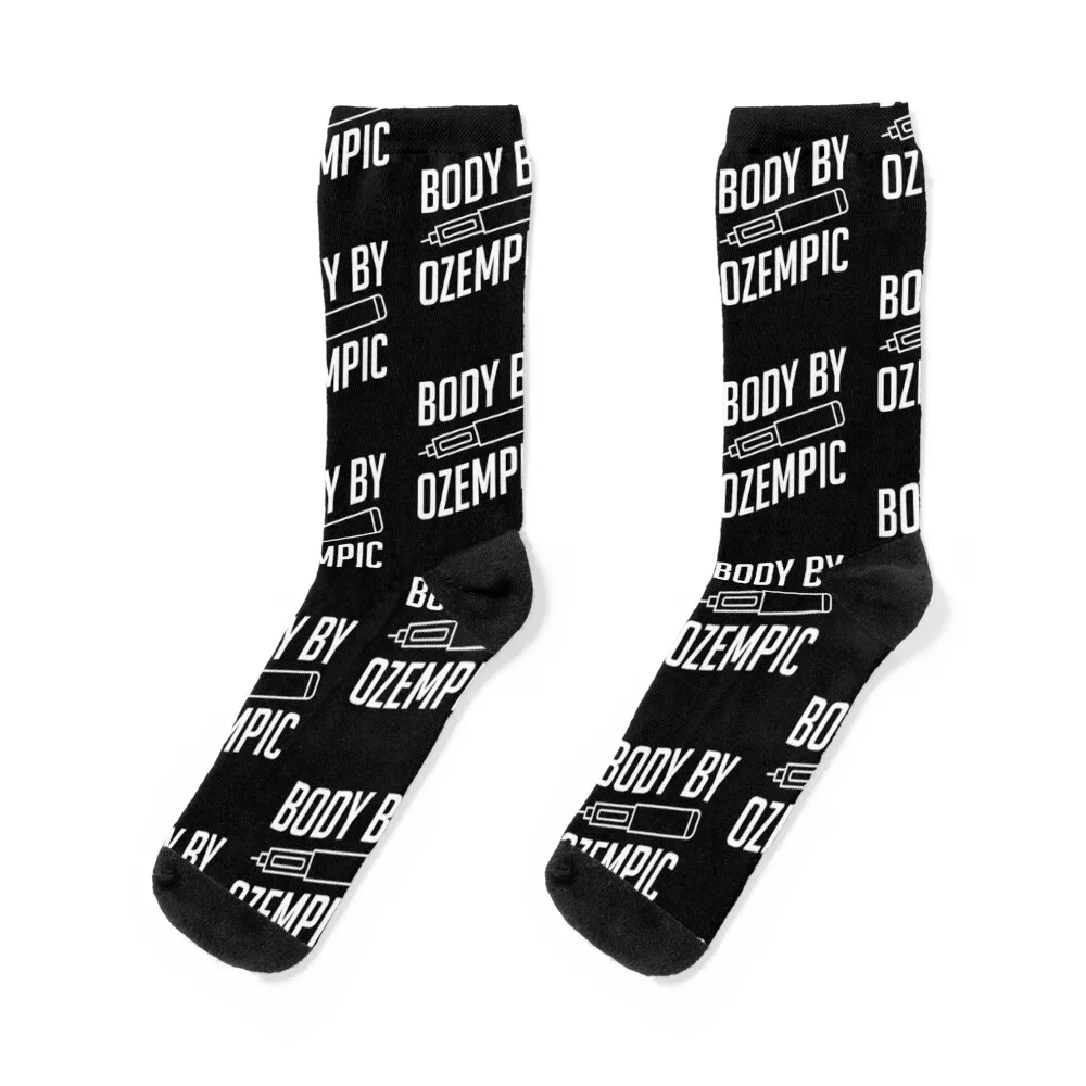 Body By Ozempic Funny Socks Thermal Man Winter Rugby Luxe Socks Ladies Men'S
