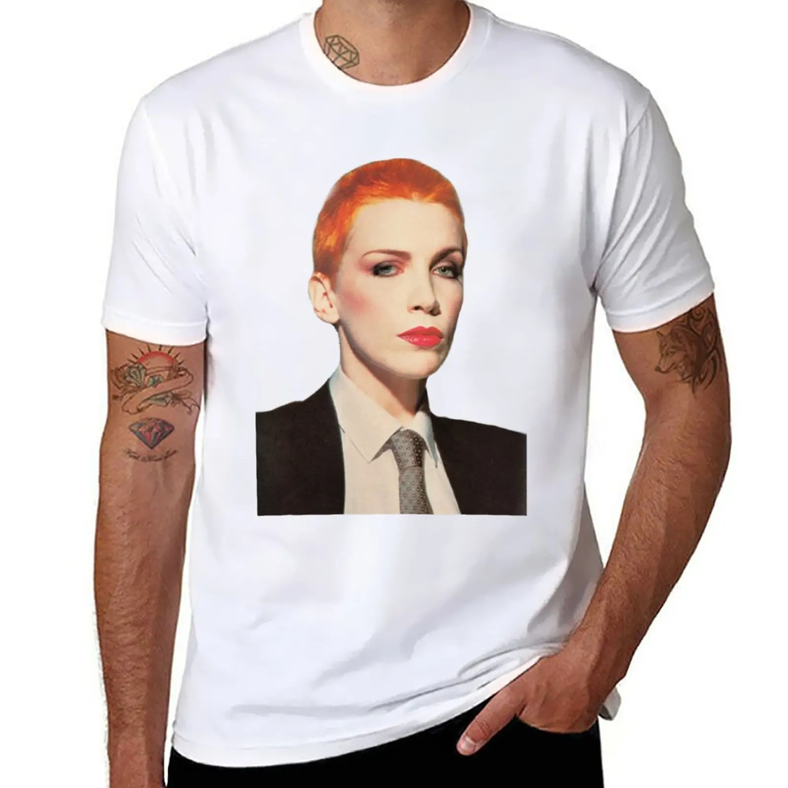 Annie Lennox Eurythmics T-Shirt Sweet Dreams Sublime Blanks Ad Asciugatura Rapida T-Shirt Grafiche Da Uomo Anime