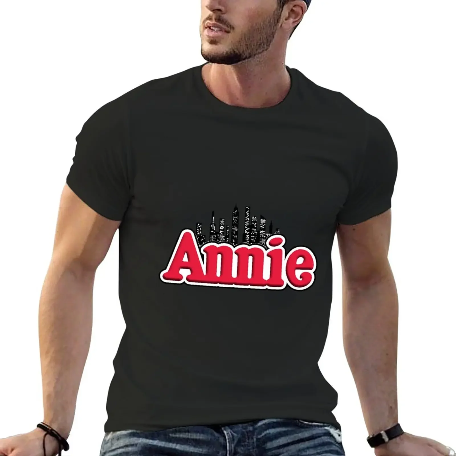 Annie Musical Logo 59 Simple Vintage T-Shirt Kawaii Clothes Vintage Men Workout Shirt