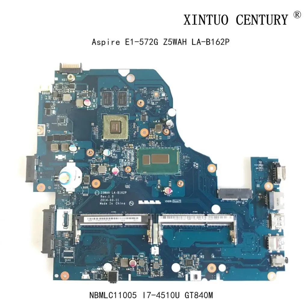 Nbmlc11005 Nb.Mlc11.005 For Acer Aspire E1-572G   Motherboard Z5Wah La-B162P W/ I7-4510U N15S-Gt-S-A2 100% Tested Working