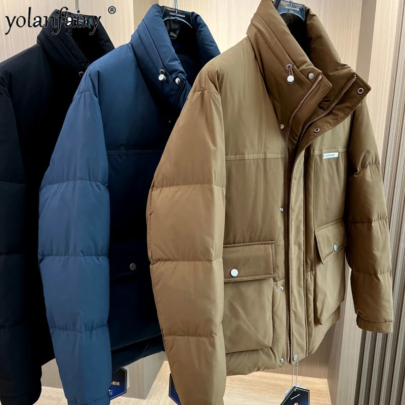 2023 New Winter Short Down Jacket Men Stand Collar Abiti Da Lavoro Uomo White Goose Trend Leggero Imbottito S Fc