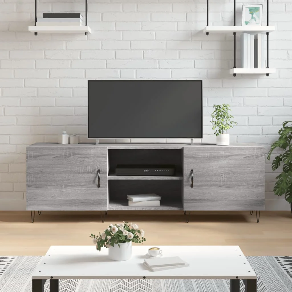 Mobili Tv Sonoma Grigio 150X30X50 Cm Ingegneria Del Legno