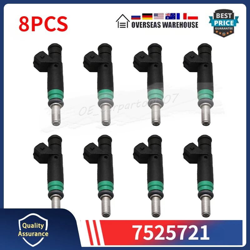 8 Pz Iniettori Di Carburante 7525721 13647525721 Per 2004-2005 Bmw X5 545I 645 Ci 745Li 745I 4.4L V8