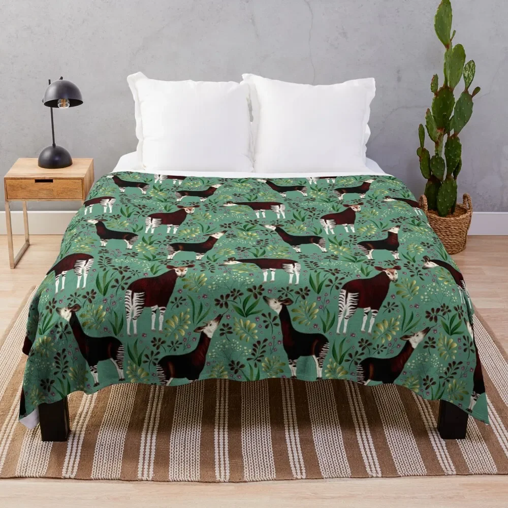 Okapi Animalier Throw Blanket Summer Tourist Flannels Sofa Quilt Coperte Shaggy