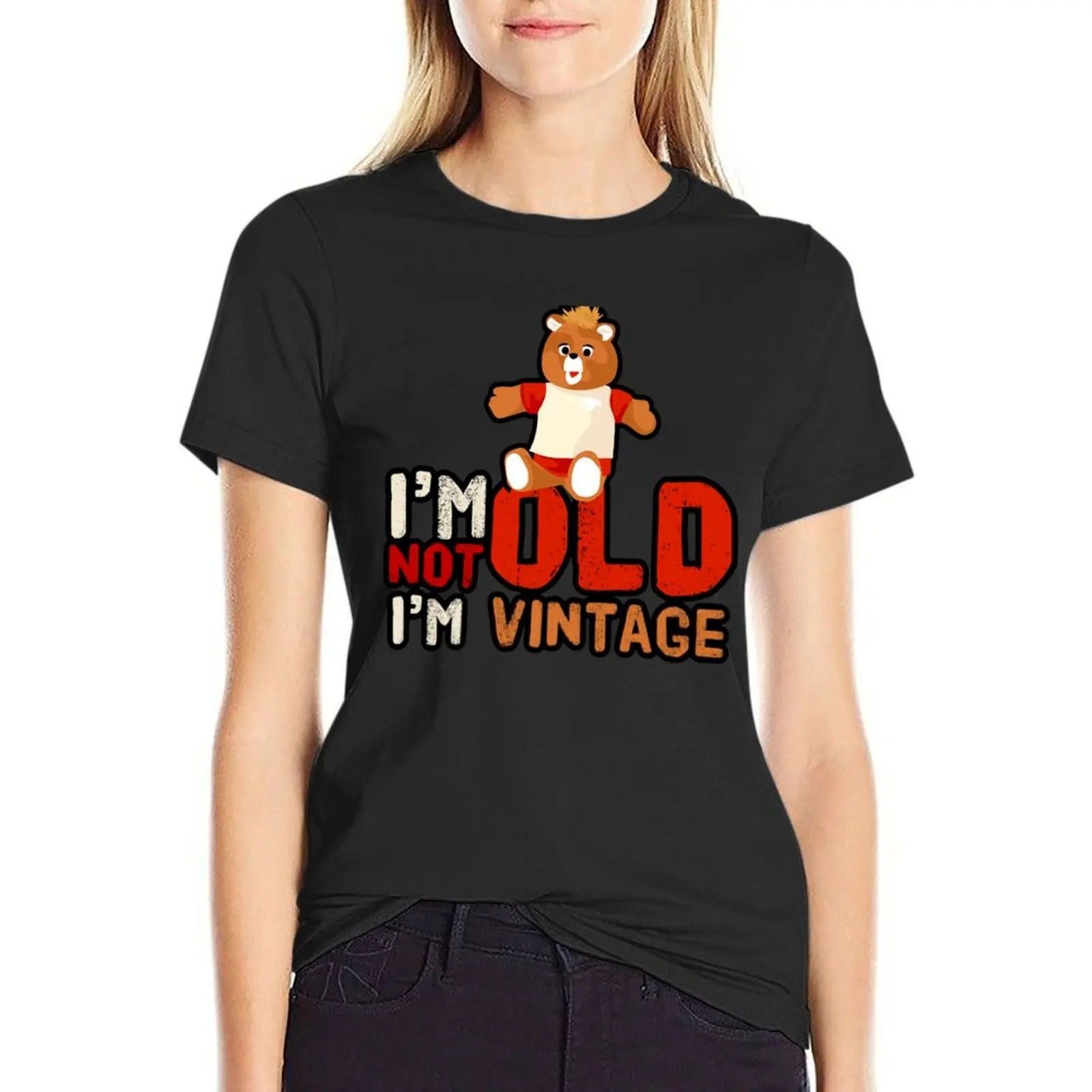 Non Sono Vecchio Sono Un'Annata, Funny Gen X, Teddy Ruxpin T-Shirt Kawaii Clothes Funny T-Shirt Dress For Women Graphic