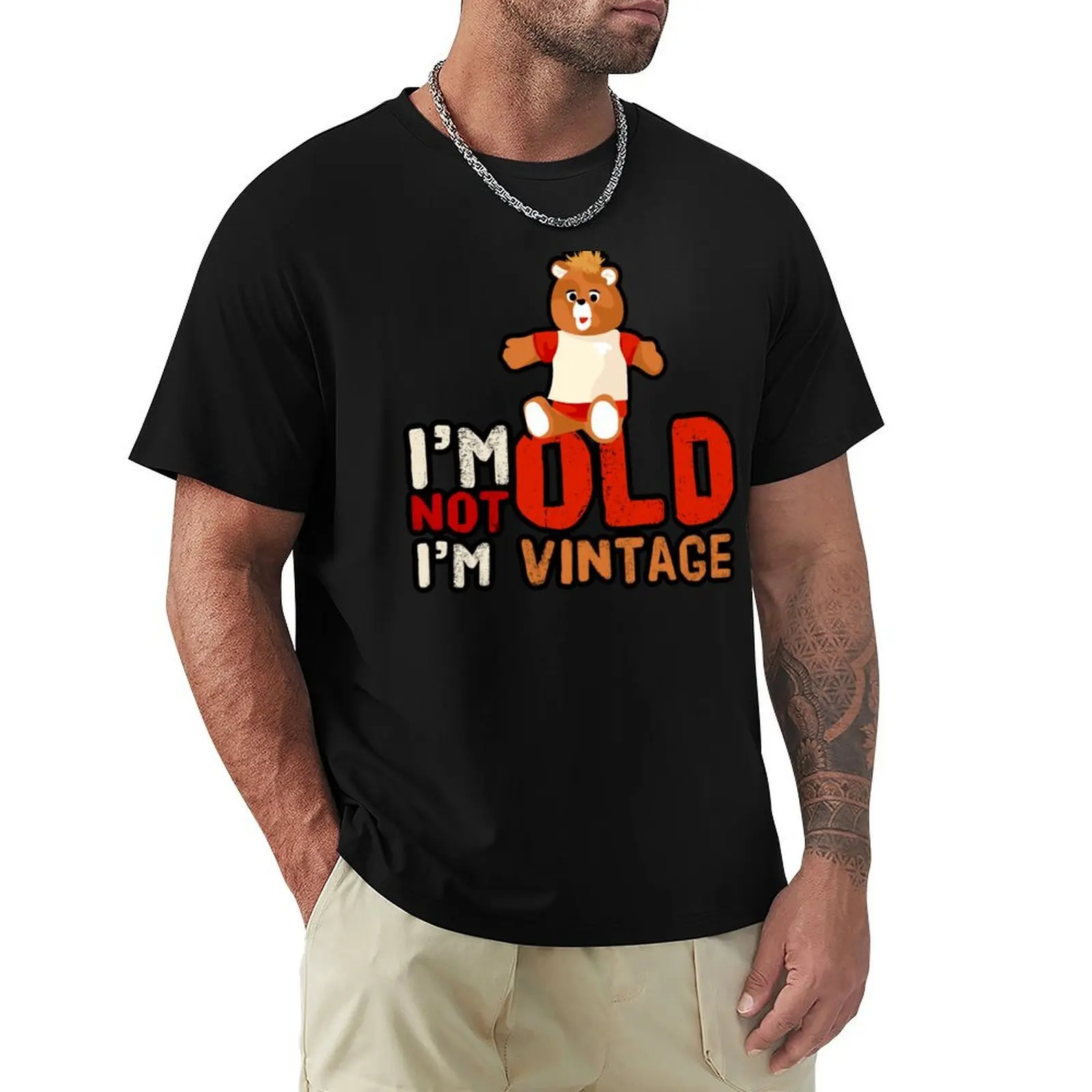 Non Sono Vecchio Sono Un Vintage, Funny Gen X, Teddy Ruxpin T-Shirt Sport Fans Vintage Top Plus Size Top T-Shirt Oversize Da Uomo