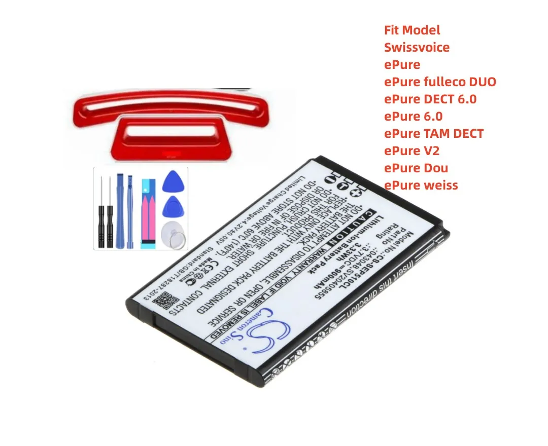 Batteria Del Telefono Cordless Per Swissvoice Epure Epure Fulleo Duo Epure Dect 6.0 6.0 Tam Dect V2 Dou Weiss 043048 C0487 Sv20405855