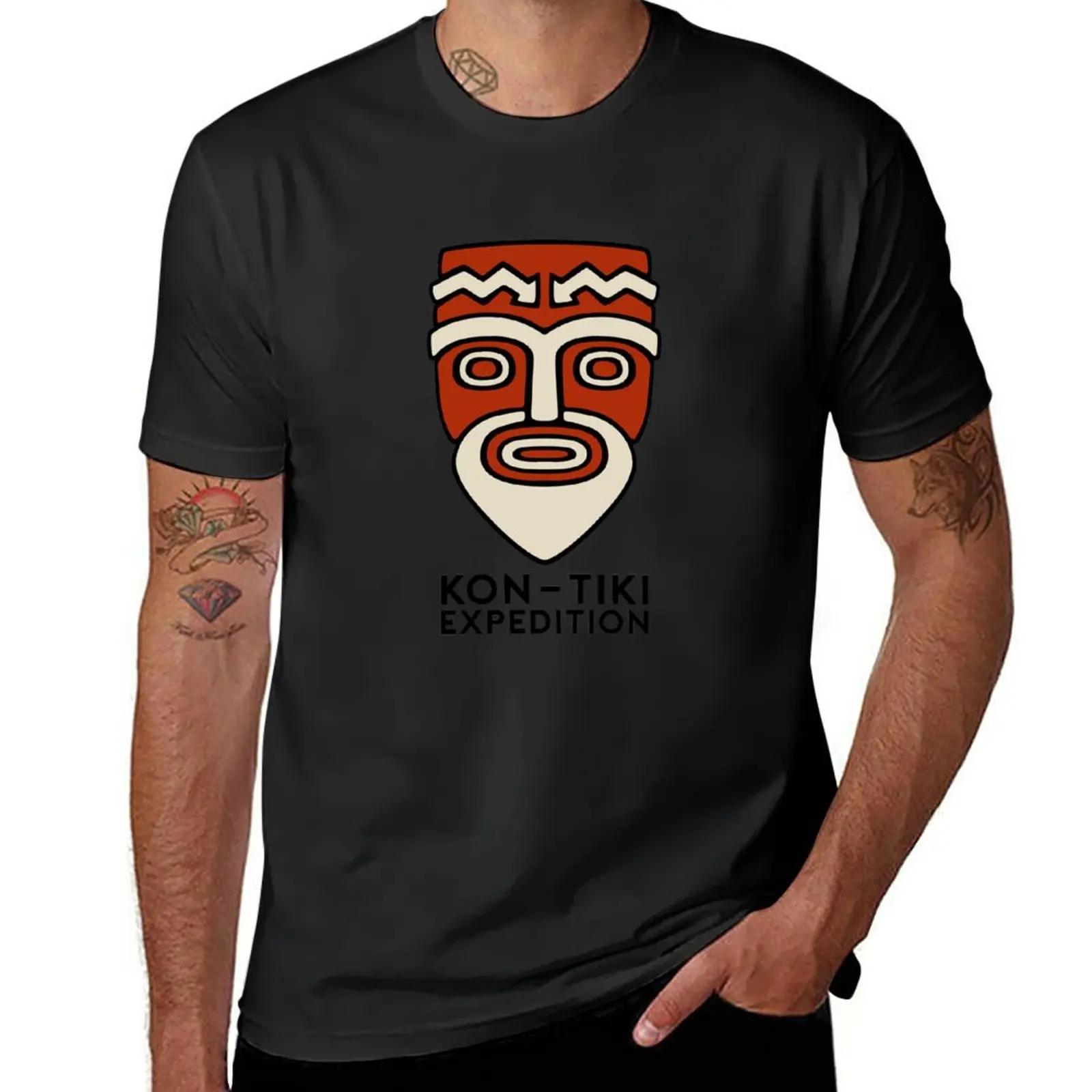 New Kon Tiki Expedition T-Shirt Plus Size Top Kawaii Vestiti Magliette Nere Ragazzi Magliette Bianche Magliette Da Uomo In Cotone