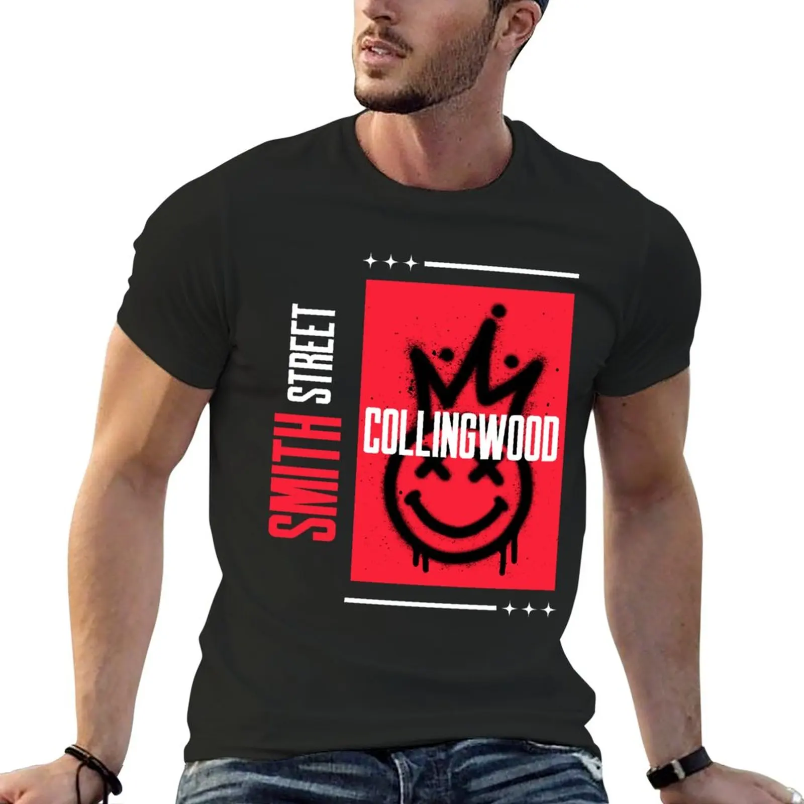Tagging - Smith Street Collingwood Graffiti Art T-Shirt Grafica Ragazzi Bianchi Magliette Uomo