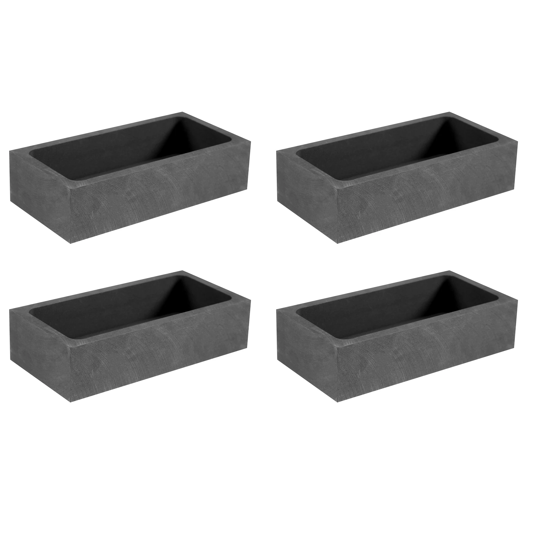 4 Pezzi 1 Kg Lingotto Di Grafite Stampo Colata Lingotto Crogiolo Stampo Argento Oro Lingotto Fusione Fusione Fusione Raffinazione