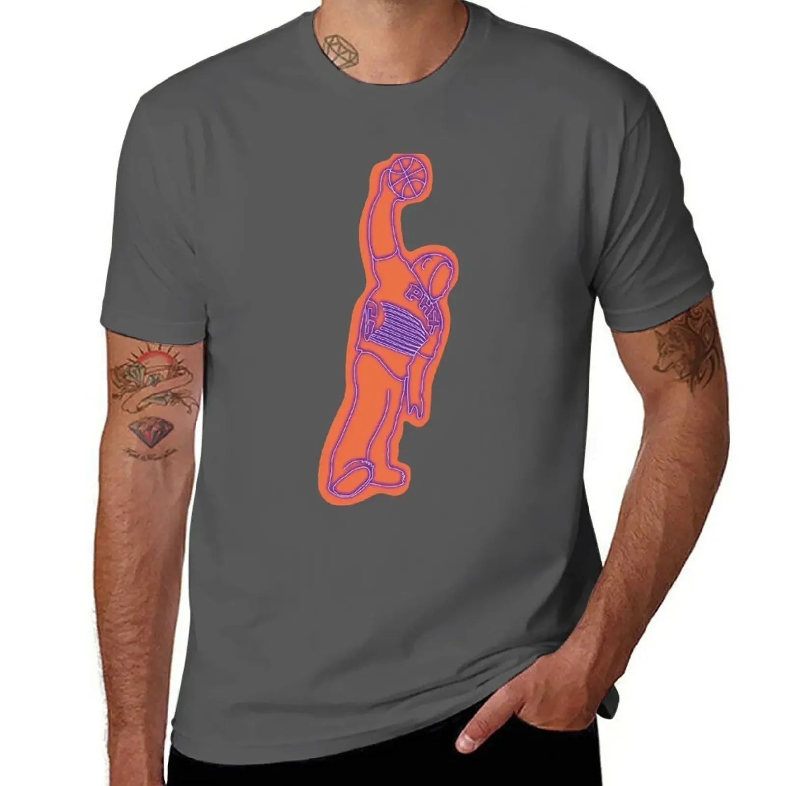 Suns Gorilla T-Shirt Oversize Sweat Sports Fans Magliette Vintage Da Uomo