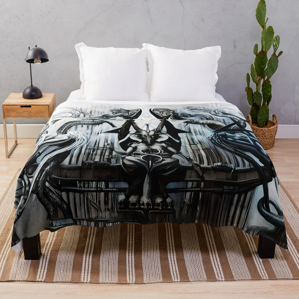 Necronomicon Hr Giger Coperta Da Tiro Flanella Plaid Morbido Per Coperte Invernali