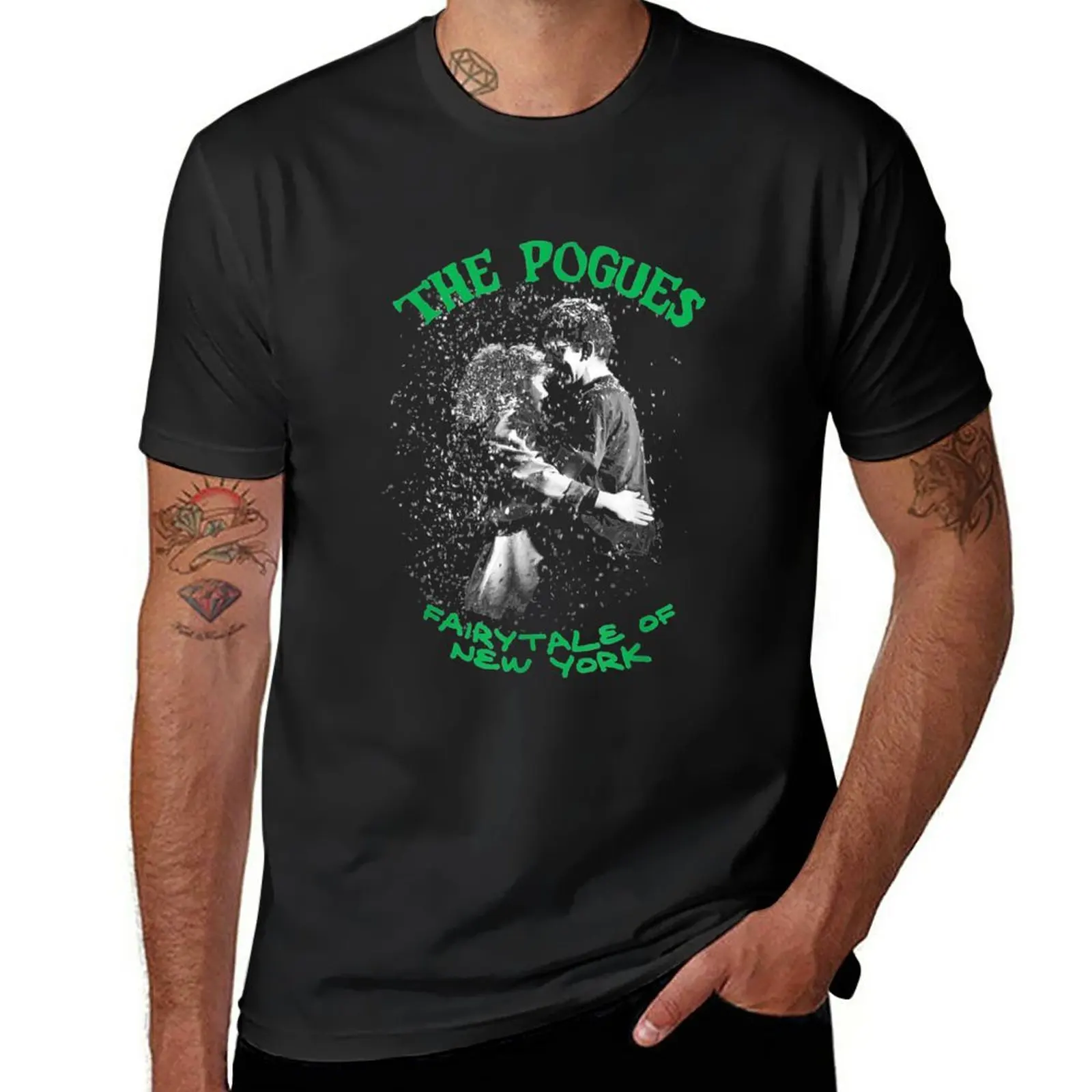 Novità The Pogues Statial Fairy Tale In New York Christmas T-Shirt Vintage T-Shirt Oversize T-Shirt Per Uomo Cotone