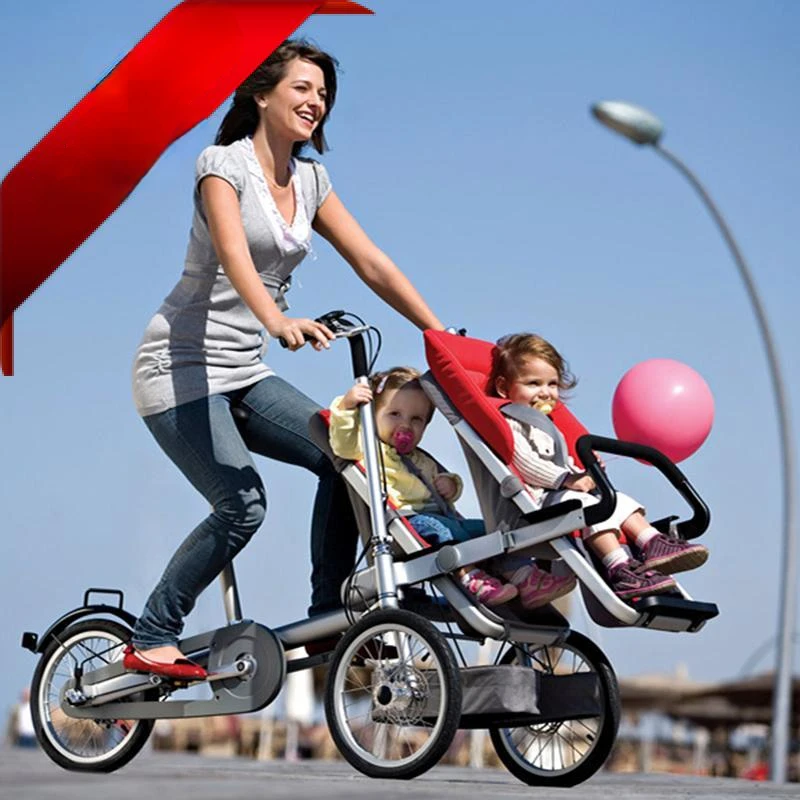Taga Bici Passeggino Bici Con 2 Seggiolino Triciclo