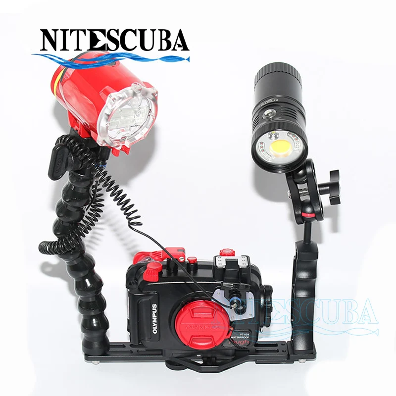 Nitescuba Diving Photography Combo Kit Per Olympus Tg6 Con Inon S2000 Strobe Nss60 Video Light Fibra Ottica Subacquea