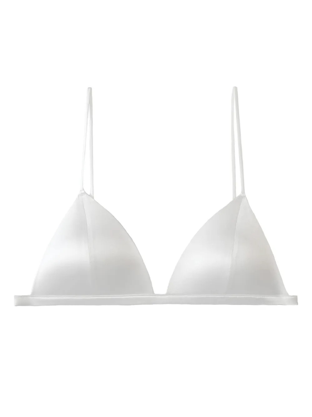 Fleur Du Mal Luxe silk-satin bra - Bianco