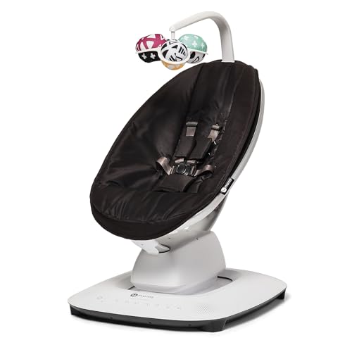 4Moms Mamaroo Multi-Motion Baby Swing, Sdraietta Elettrica Per Neonati, Con Bluetooth E 5 Movimenti Unici (Classic Black)