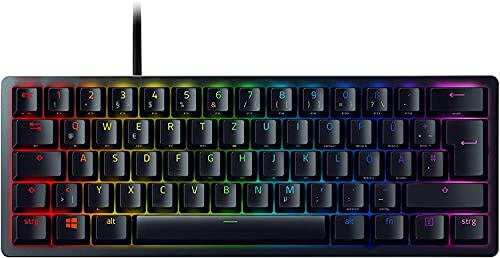 Razer Huntsman Tastiera Ottica Da Gaming, Mini 60%, (Switch Viola), Layout Tedesco De (Layout Italiano Non Garantito)
