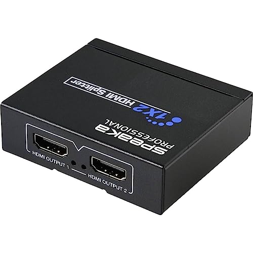Speaka Professional Sp-Hds-110 1+2 Porte Distributore, Splitter Hdmi 3840 X 2160 Pixel Nero