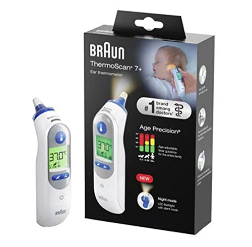Braun Thermoscan 7+, Irt6525We Infrarot Fieberthermometer Vorgewärmte Meßspitze