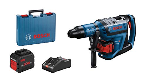 Bosch Professional Biturbo Martello Perforatore A Batteria Gbh 18V-45 C (12,5 Joule, Mod. Connectivity, Velocità Preimpost., 2 Batt. Procore18V 12.0Ah