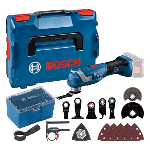 Bosch Professional 18V System Utensile Multifunz. A Batteria Gop 18V-34 (Motore Brushless, Vibration Control, Incl. Molteplici Lame, 1 Piastra Di Levi