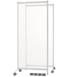 Cloison de protection mobile Plexiglass H.170 x L.76 cm - Epaisseur 4 mm - Lot de 2