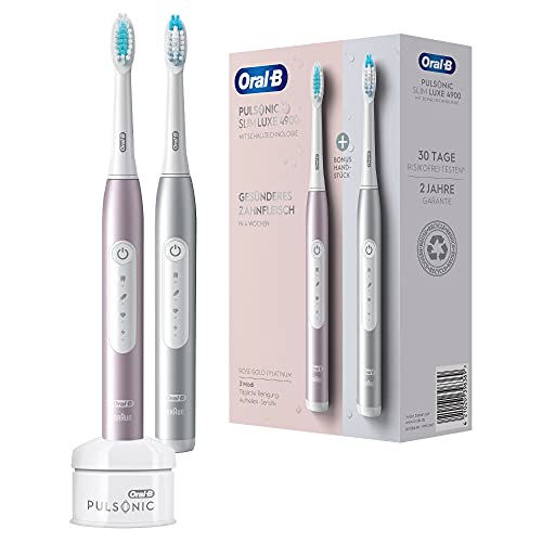 Oral-B Zahnbürste Pulsonic Slim 4900 Rs/ | Luxe 4900 Platinum/Rose-Gd Mit 2. Hands.