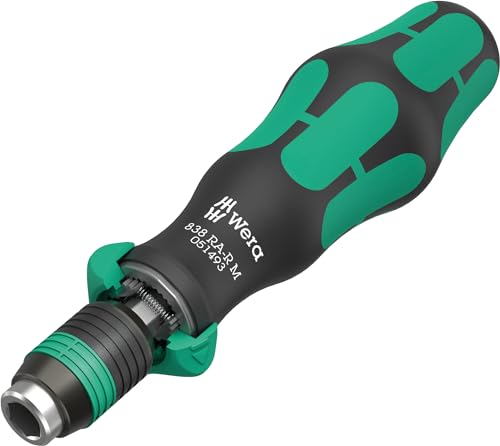 Wera 05051493001 838 Ra-R M - Portapunte Con Funzione A Cricchetto, 1/4", 1/4" X 123,5 Mm