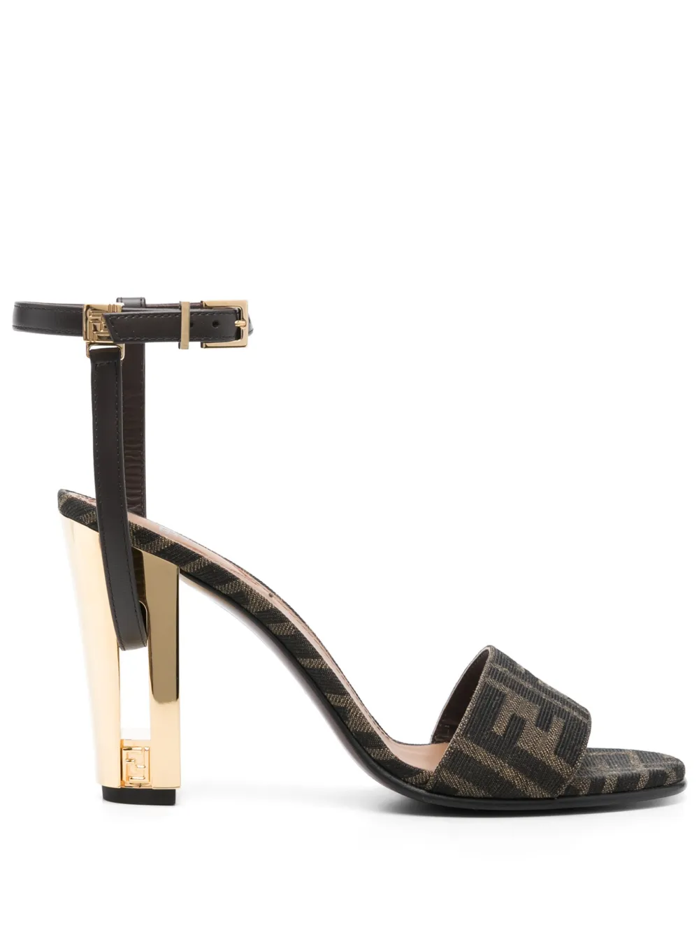 FENDI Sandali Zucca con monogramma - Marrone