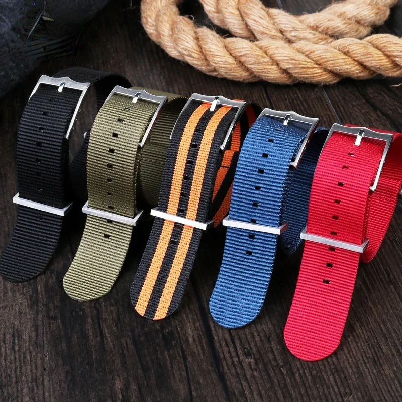 Cinturino In Nylon Nato Per Tudor Timone Omega Cavalluccio Marino 300 Seiko Rolex Canvas Comodo Orologio Traspirante Strap20 22Mm