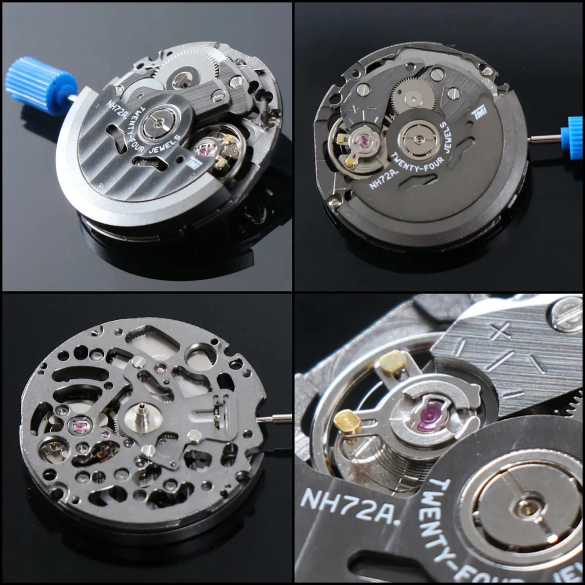 Movimento Meccanico Scheletro Nero Nh72 Originale Giapponese Ad Alta Precisione Per Seiko Mods Sostituzione Meccanica Automatica Nero Nh72A